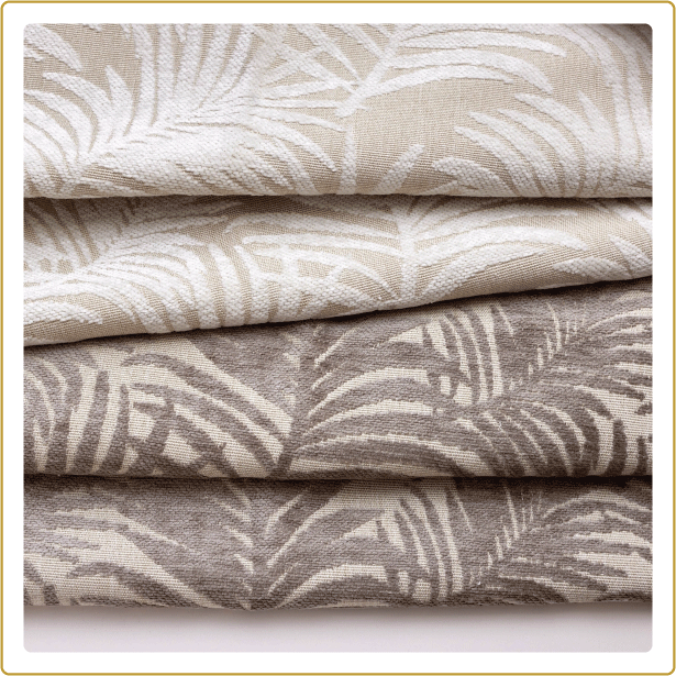 Curtain material or installed interior